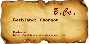 Bethlendi Csongor névjegykártya